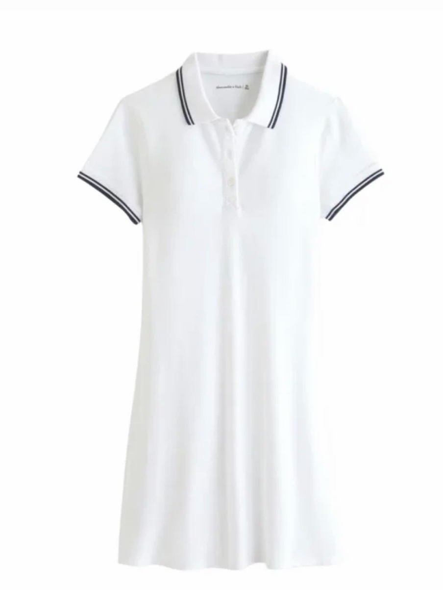 Abercrombie & Fitch White Polo Shirt Dress